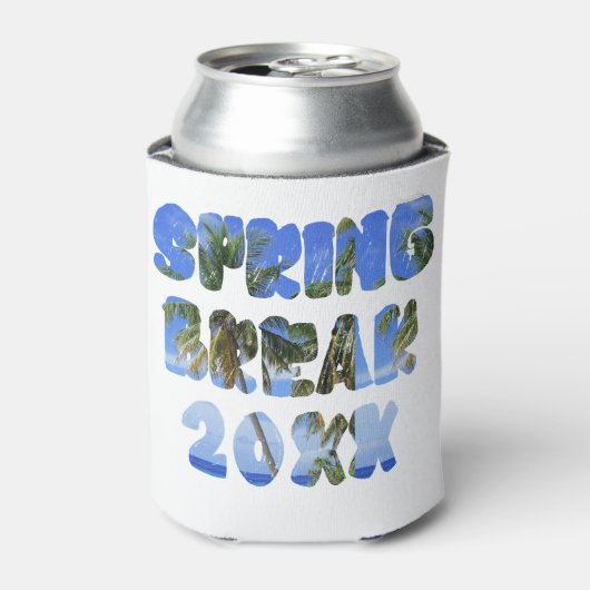 Spring Break Koelbox - Custom Minimalist Koozie (Blikje Voorkant)