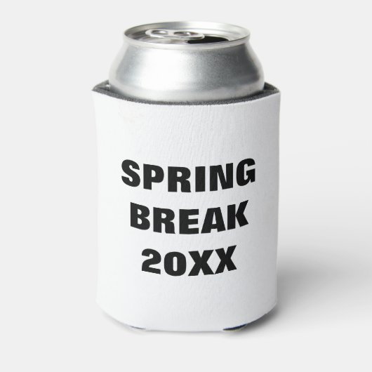 Spring Break Koelbox - Custom Minimalist Koozie (Blikje Achterkant)