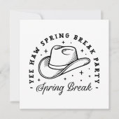 Spring break meisjes feest cowboy pet kaart (Voorkant)