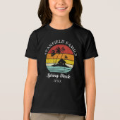 Spring Break Palm Trees Beach familie matching Tri-Blend Shirt (Voorkant)