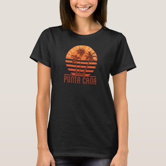 Spring Break Palmbomen Punta Cana T-shirt (Voorkant)