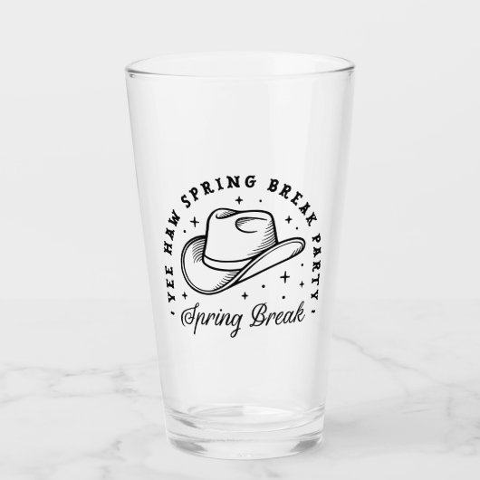 Spring break party cowboy pet westerne esthetiek glas (Voorkant)