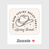 Spring break party cowboy pet yee haw sticker (Vel)