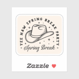 Spring break party cowboy pet yee haw sticker