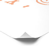 Spring break party cowgirl thema perzikkleur perfect poster (Hoek)