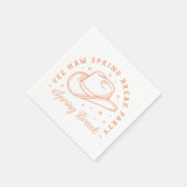 Spring break party cowgirl thema perzikkleur servet (Hoek)