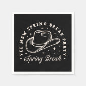 Spring break party disco cowgirl western zwart servet (Voorkant)