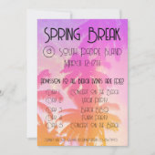 Spring Break Party Uitnodiging (Voorkant)