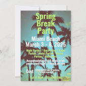 Spring Break Party Uitnodiging (Voorkant)