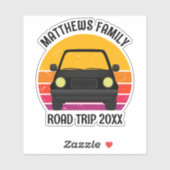 Spring Break Road Trip Sunset Custom Laptop Sticker (Vel)