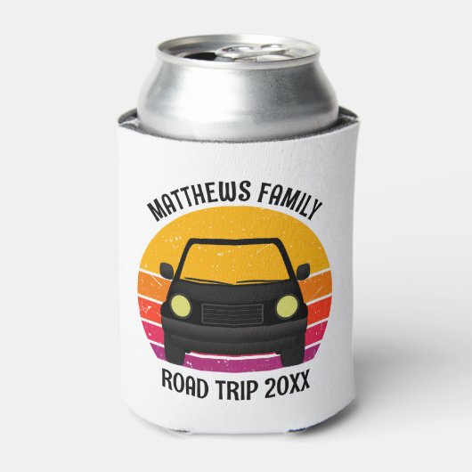 Spring Break Road Trip Sunset Customized Blikjeskoeler (Blikje Voorkant)