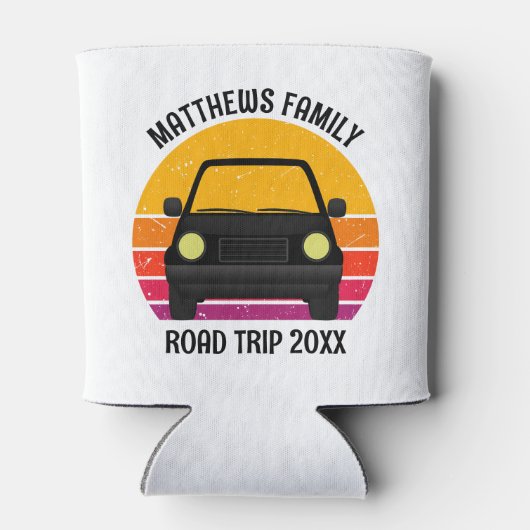 Spring Break Road Trip Sunset Customized Blikjeskoeler (Achterkant)