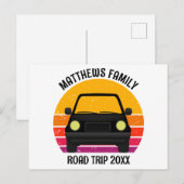 Spring Break Road Trip Sunset Customized Briefkaart (Voorkant / Achterkant)