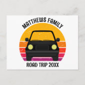 Spring Break Road Trip Sunset Customized Briefkaart (Voorkant)