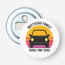 Spring Break Road Trip Sunset Customized Button Flesopener
