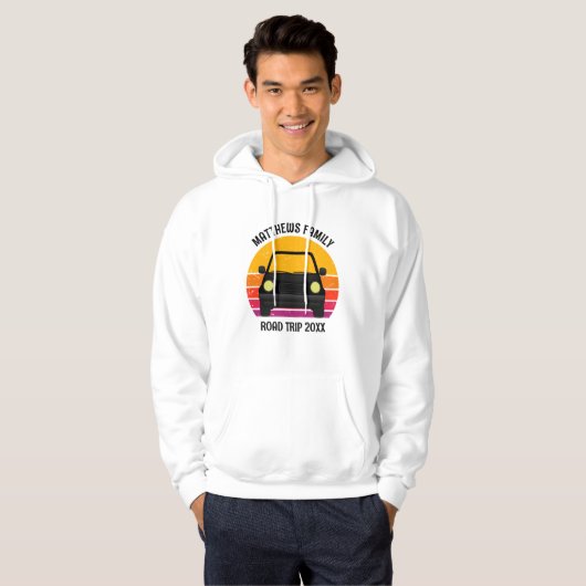 Spring Break Road Trip Sunset Customized Hoodie (Voorkant volledig)
