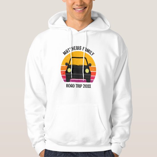 Spring Break Road Trip Sunset Customized Hoodie (Voorkant)