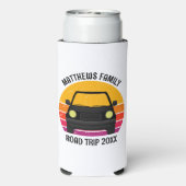 Spring Break Road Trip Sunset Customized Seltzer Blikjeskoeler (Seltzer Achterkant)