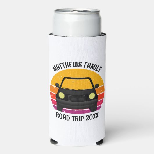 Spring Break Road Trip Sunset Customized Seltzer Blikjeskoeler (Seltzer Voorkant)