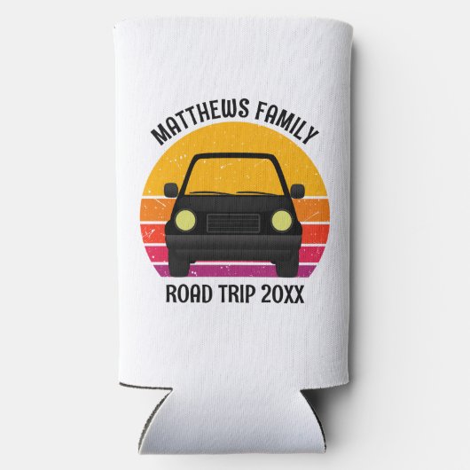 Spring Break Road Trip Sunset Customized Seltzer Blikjeskoeler (Achterkant)