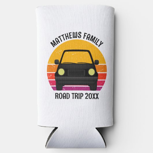 Spring Break Road Trip Sunset Customized Seltzer Blikjeskoeler (Voorkant)