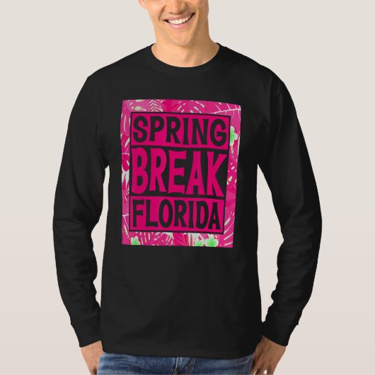 Spring Break Senior Class Student School Trip Flor T-shirt (Voorkant)