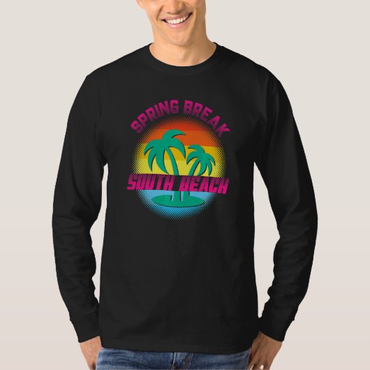 Spring Break South Beach Sunset  Matching W T-shirt (Voorkant)