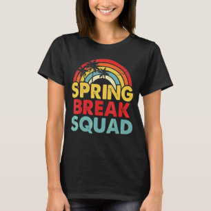 Spring Break Squad 2021 Retro Sunset Match T-shirt