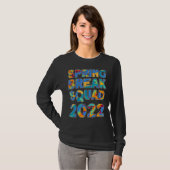 Spring Break Squad 2022 Matching Group Tie Dye T-shirt (Voorkant volledig)