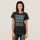Spring Break Squad 2022 Matching Group Tie Dye T-shirt (Voorkant volledig)