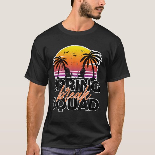 Spring Break Squad 2022 Retro Matching Group Vinta T-shirt (Voorkant)