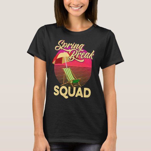 Spring Break Squad 2022 Retro Spring Break Beach S T-shirt (Voorkant)