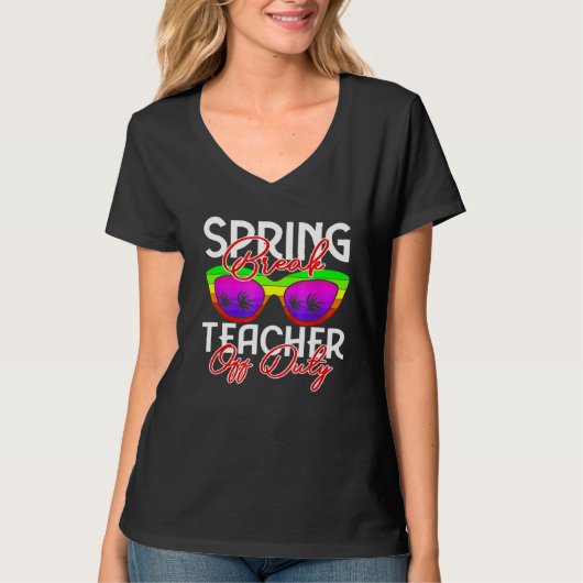 Spring Break Squad 2022 Retro Spring Break Teacher T-shirt (Voorkant)