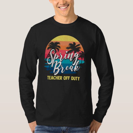 Spring Break Squad 2022 Retro Spring Break Teacher T-shirt (Voorkant)