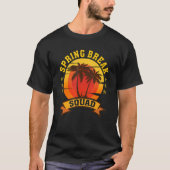 Spring Break Squad 2023 Retro Beach Sunset Matchin T-shirt (Voorkant)