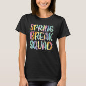 Spring Break Squad Beach kleurrijke tinten T-shirt (Voorkant)