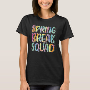 Spring Break Squad Beach kleurrijke tinten T-shirt