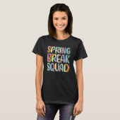 Spring Break Squad Beach kleurrijke tinten T-shirt (Voorkant volledig)