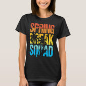 Spring Break Squad Beach Surfer Palm Tree Artwork T-shirt (Voorkant)