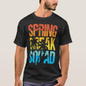 Spring Break Squad Beach Surfer Palm Tree Artwork T-shirt (Voorkant)