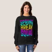 Spring Break Squad Matching Group Rainbow Vintage Trui (Voorkant volledig)