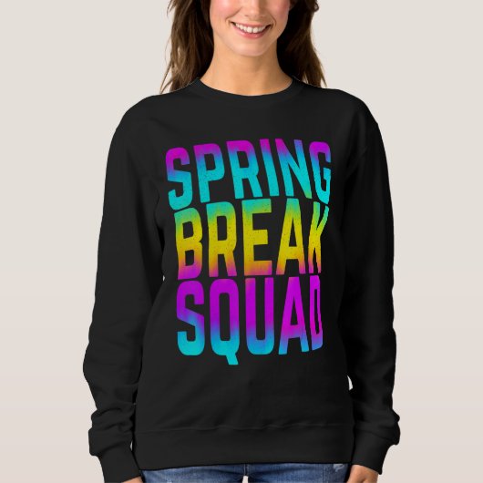 Spring Break Squad Matching Group Rainbow Vintage Trui (Voorkant)