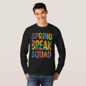 Spring Break Squad Tie Dye Matching Vakantie 1 T-shirt (Voorkant volledig)