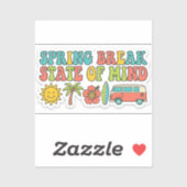 Spring Break State of Mind Aesthetic Beach Sticker (Vel)