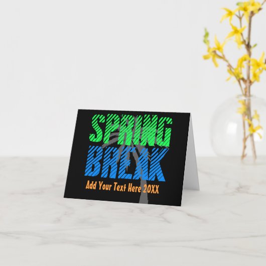 Spring Break Wenskaart, aangepaste tekst Kaart (Gele Bloem)