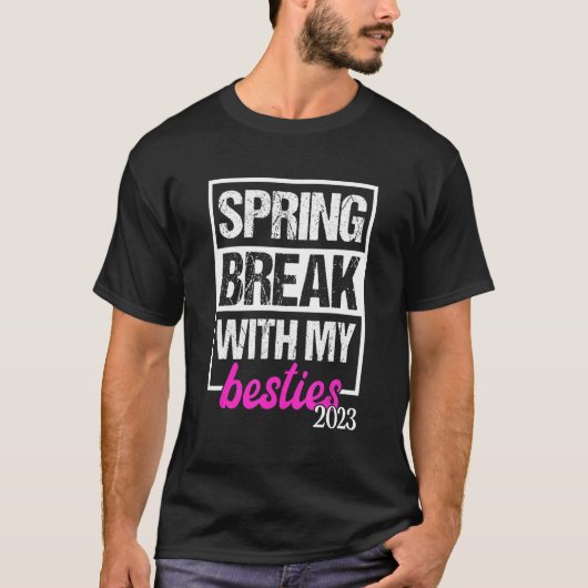 Spring Break With My Besties Beach Vacation Girls  T-shirt (Voorkant)