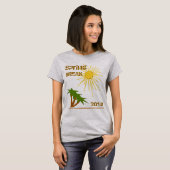 Spring Break Zonneschijn en Palmbomen Bestemming T-shirt (Voorkant volledig)