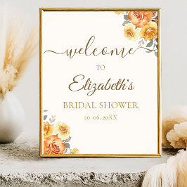 Spring Bridal Party with Orange Blooms Poster