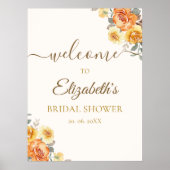 Spring Bridal Party with Orange Blooms Poster (Voorkant)