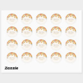 Spring Bridal Shower Featuring Orange Blossoms Ronde Sticker (Vel)